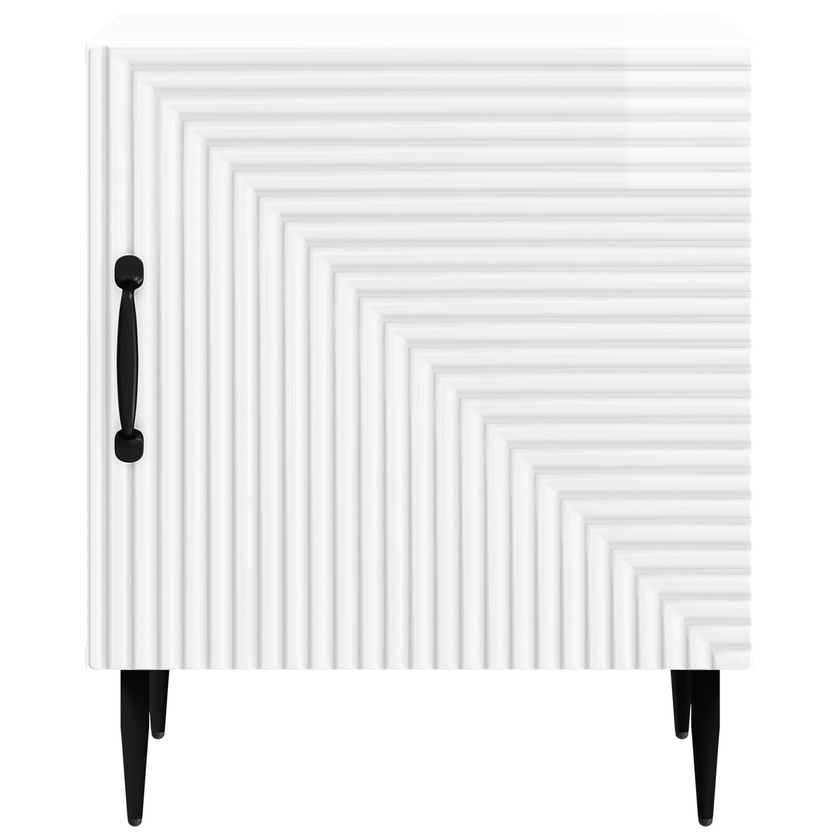 Natskab 2 stk. Hvid højglans 43 x 34,5 x 50 cm Konstrueret træ