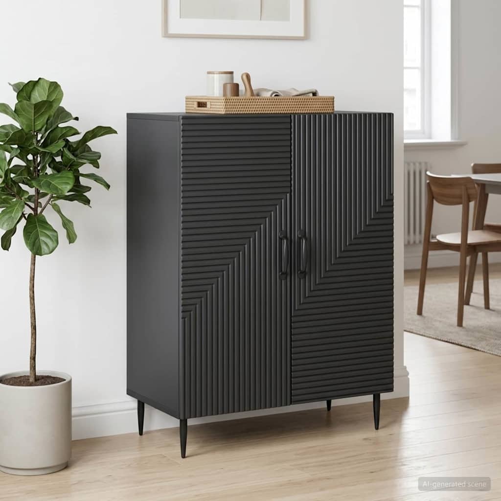 Sideboard Sort 66 x 34,5 x 89,5 cm Konstrueret træ