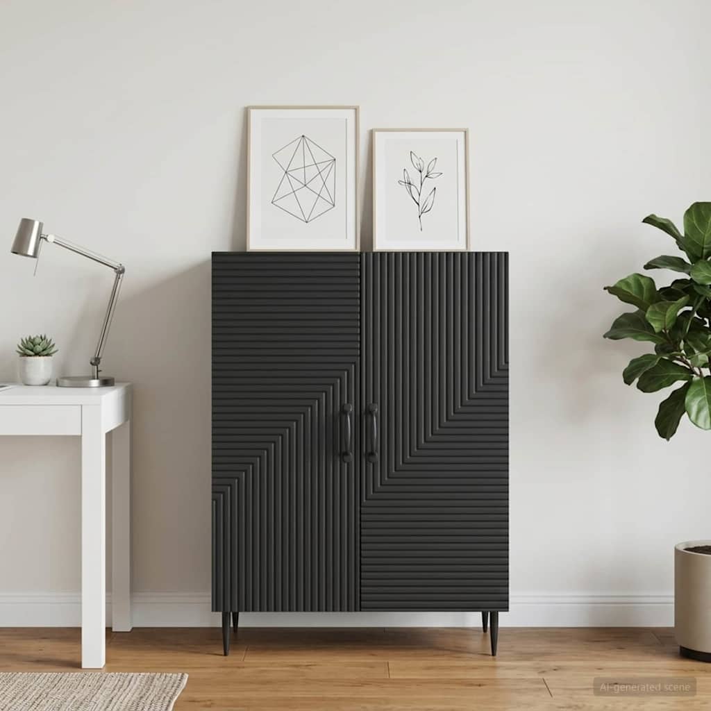 Sideboard Sort 66 x 34,5 x 89,5 cm Konstrueret træ