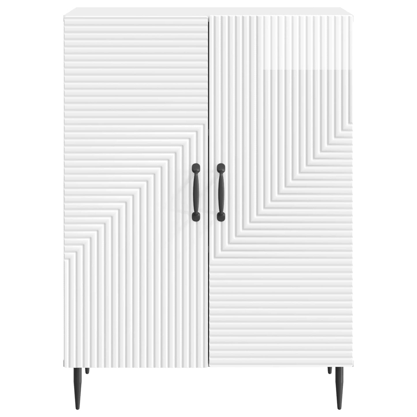 Sideboard Hvid højglans 66 x 34,5 x 89,5 cm Konstrueret træ