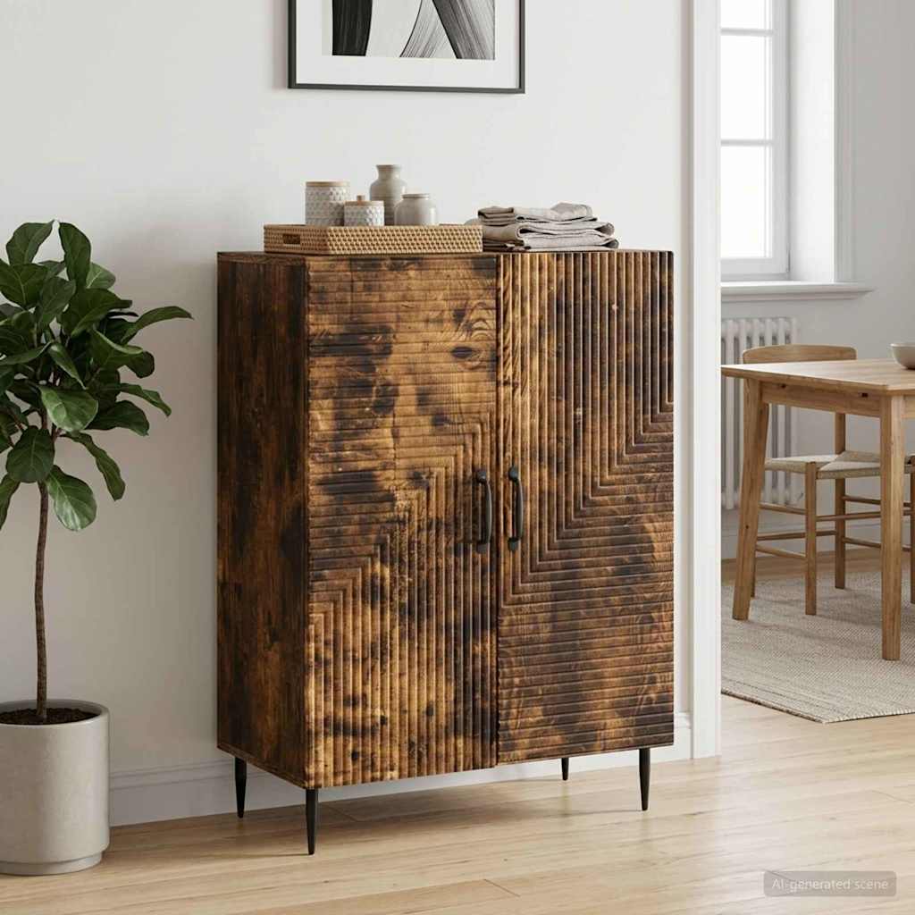 Sideboard Røget eg 66 x 34,5 x 89,5 cm Konstrueret træ