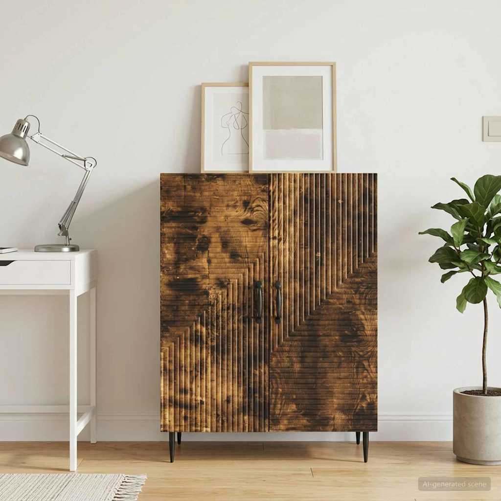 Sideboard Røget eg 66 x 34,5 x 89,5 cm Konstrueret træ