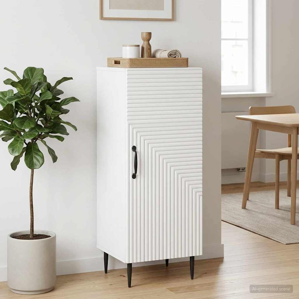 Sideboard Hvid 33 x 34,5 x 89,5 cm Konstrueret træ