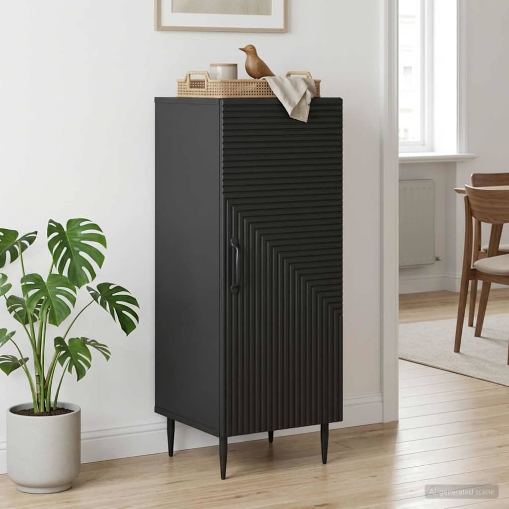 Sideboard Sort 33 x 34,5 x 89,5 cm Konstrueret træ