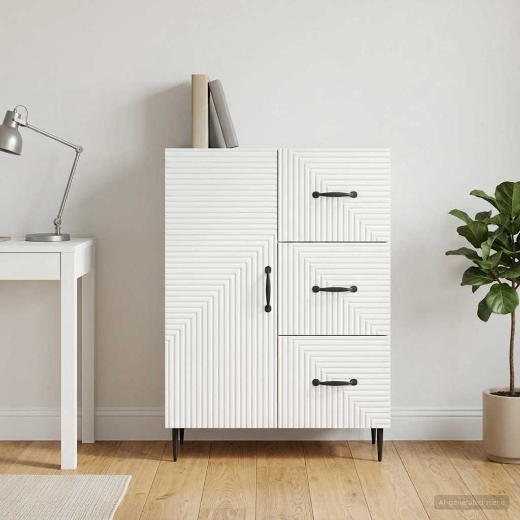 Sideboard Hvid 66 x 34,5 x 89,5 cm Konstrueret træ