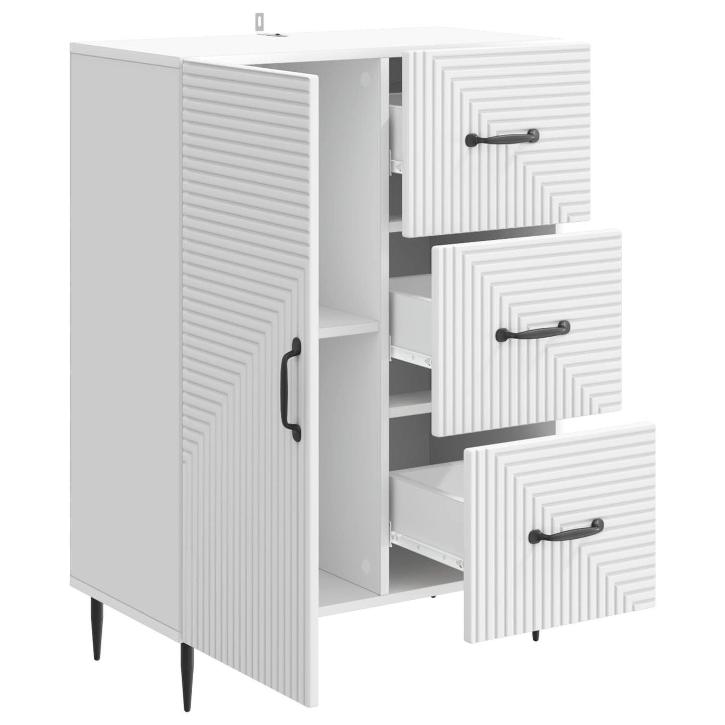 Sideboard Hvid 66 x 34,5 x 89,5 cm Konstrueret træ