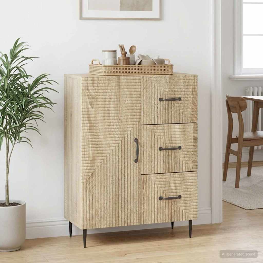 Sideboard Sonoma-eg 66 x 34,5 x 89,5 cm Konstrueret træ