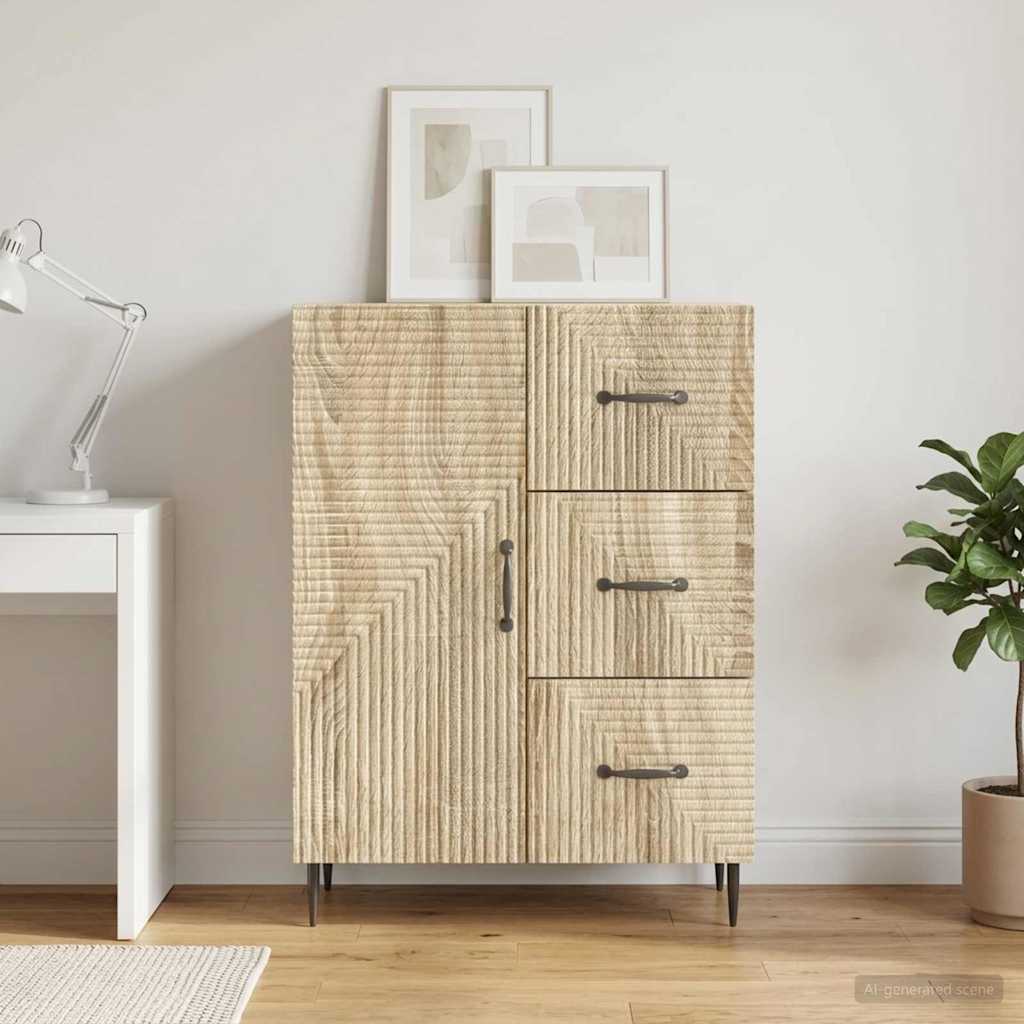 Sideboard Sonoma-eg 66 x 34,5 x 89,5 cm Konstrueret træ