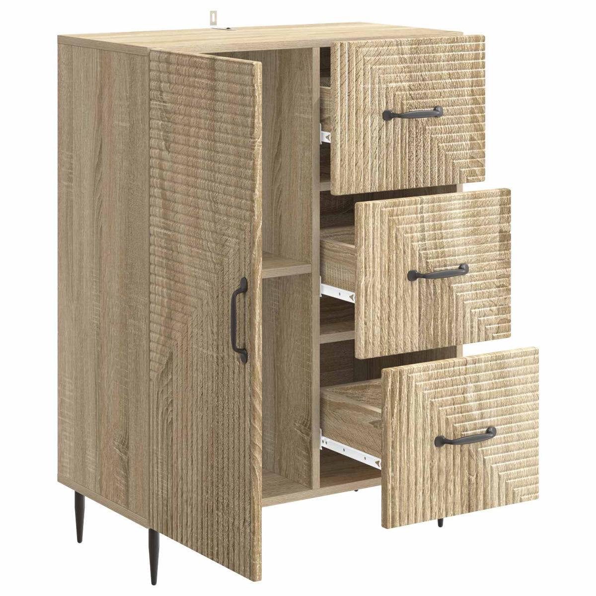 Sideboard Sonoma-eg 66 x 34,5 x 89,5 cm Konstrueret træ
