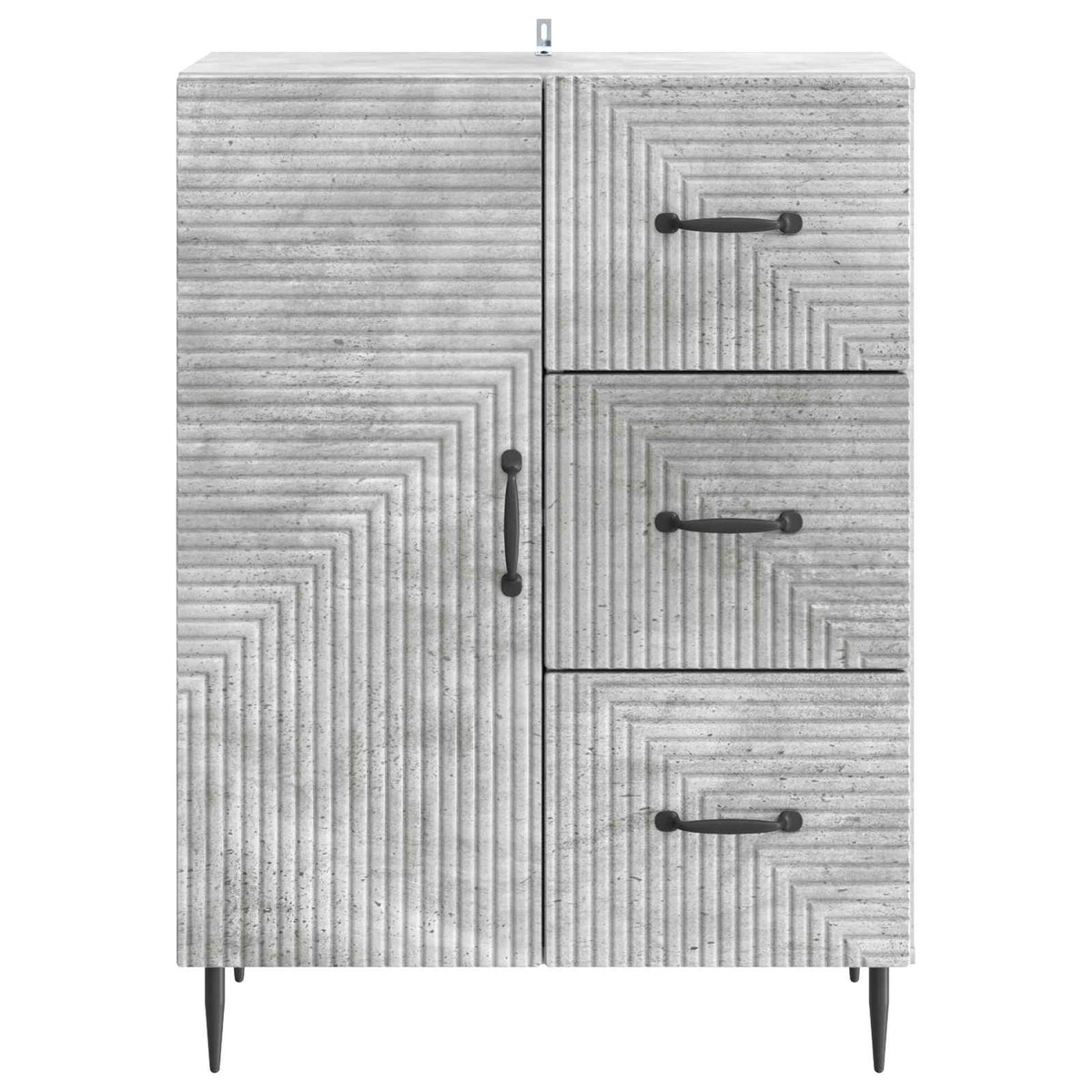 Sideboard Betongrå 66 x 34,5 x 89,5 cm Konstrueret træ