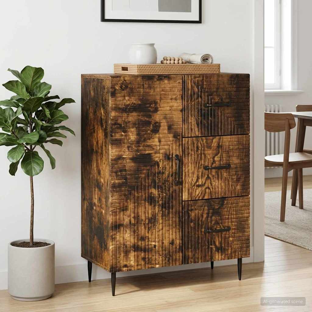 Sideboard Røget eg 66 x 34,5 x 89,5 cm Konstrueret træ