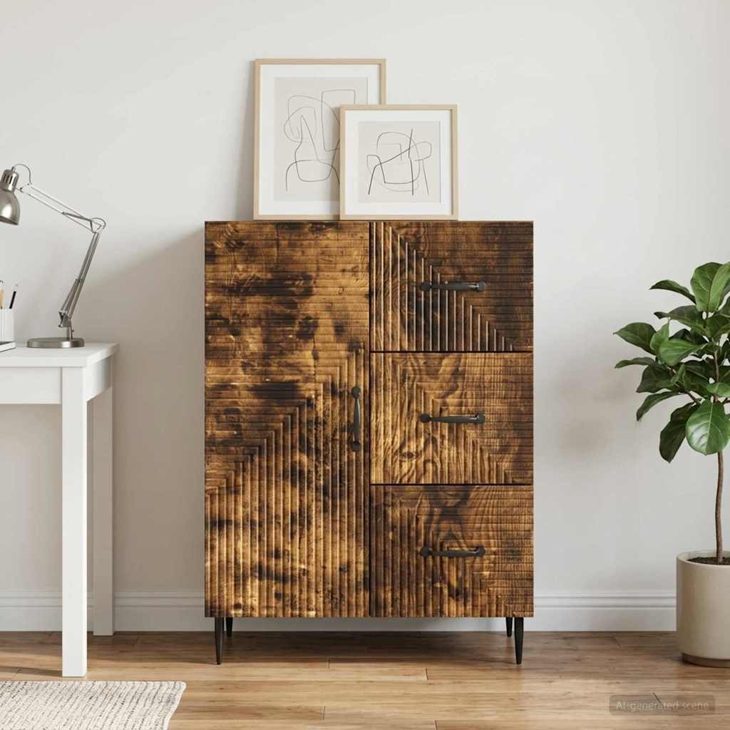 Sideboard Røget eg 66 x 34,5 x 89,5 cm Konstrueret træ