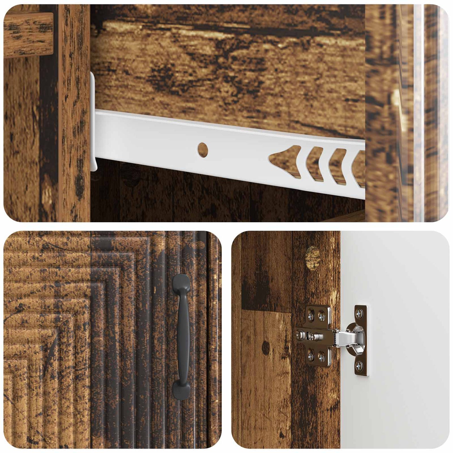 Sideboard Gammelt træ 66 x 34,5 x 89,5 cm Konstrueret træ