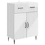 Sideboard Hvid højglans 66 x 34,5 x 89,5 cm Konstrueret træ