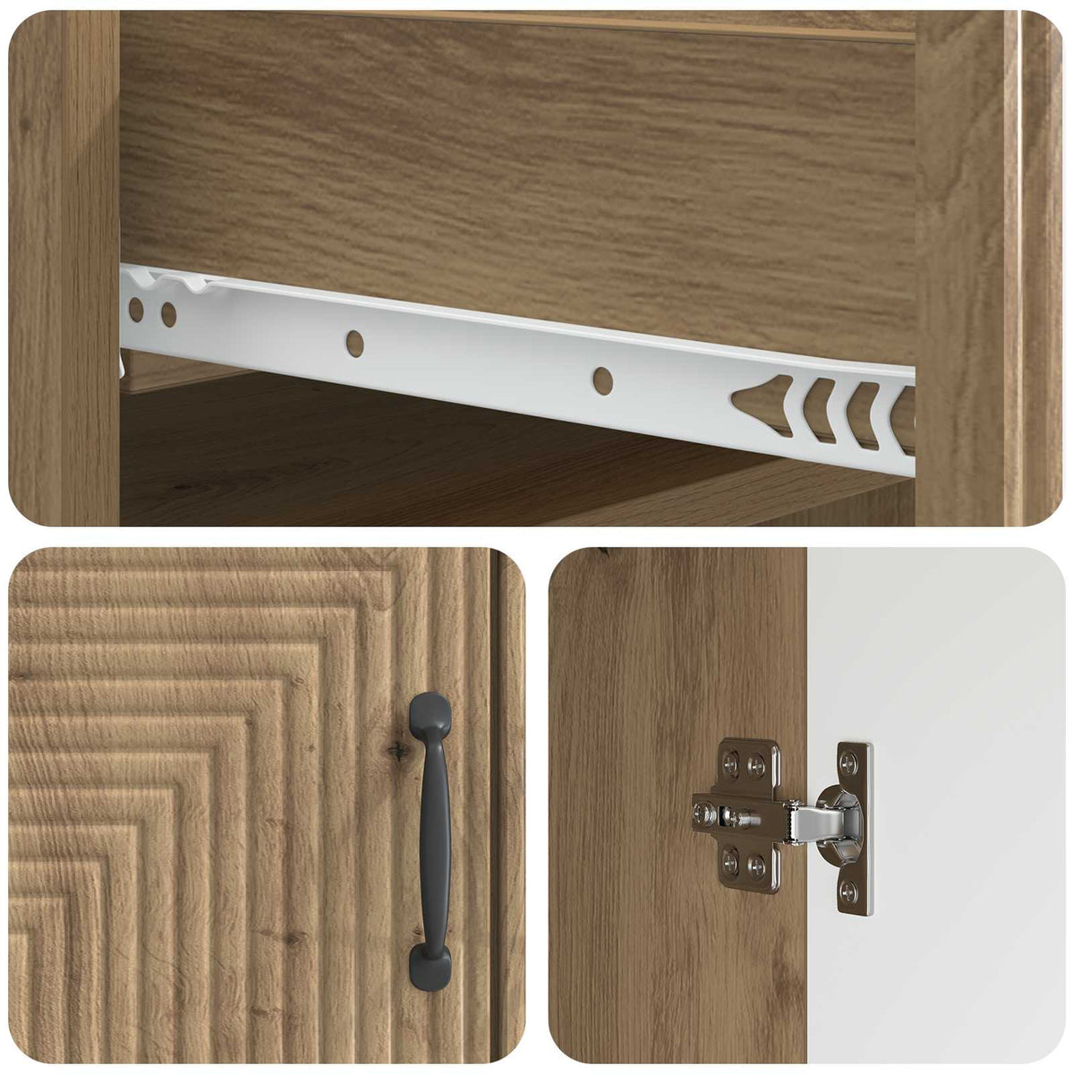 Sideboard Artisan-eg 66 x 34,5 x 89,5 cm Konstrueret træ