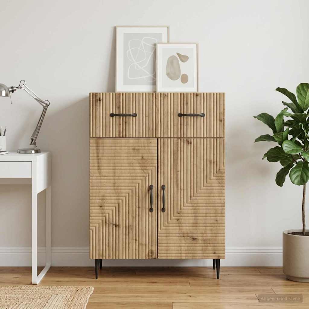 Sideboard Artisan-eg 66 x 34,5 x 89,5 cm Konstrueret træ
