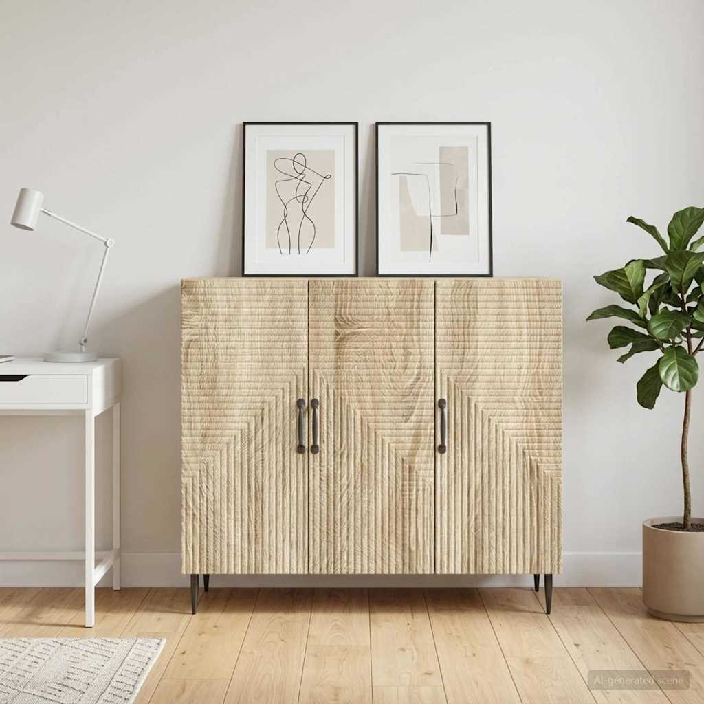 Sideboard Sonoma-eg 89 x 34,5 x 80 cm Konstrueret træ