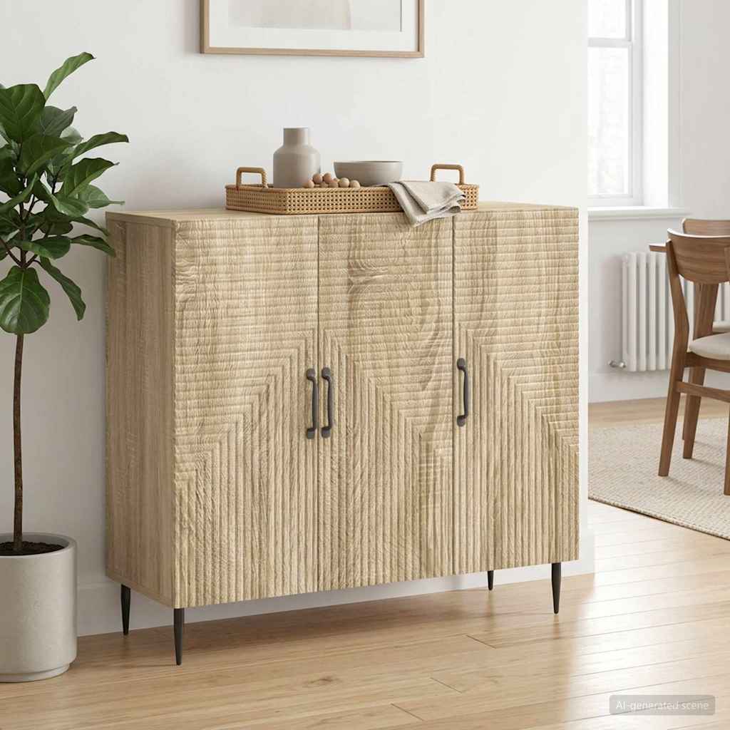 Sideboard Sonoma-eg 89 x 34,5 x 80 cm Konstrueret træ