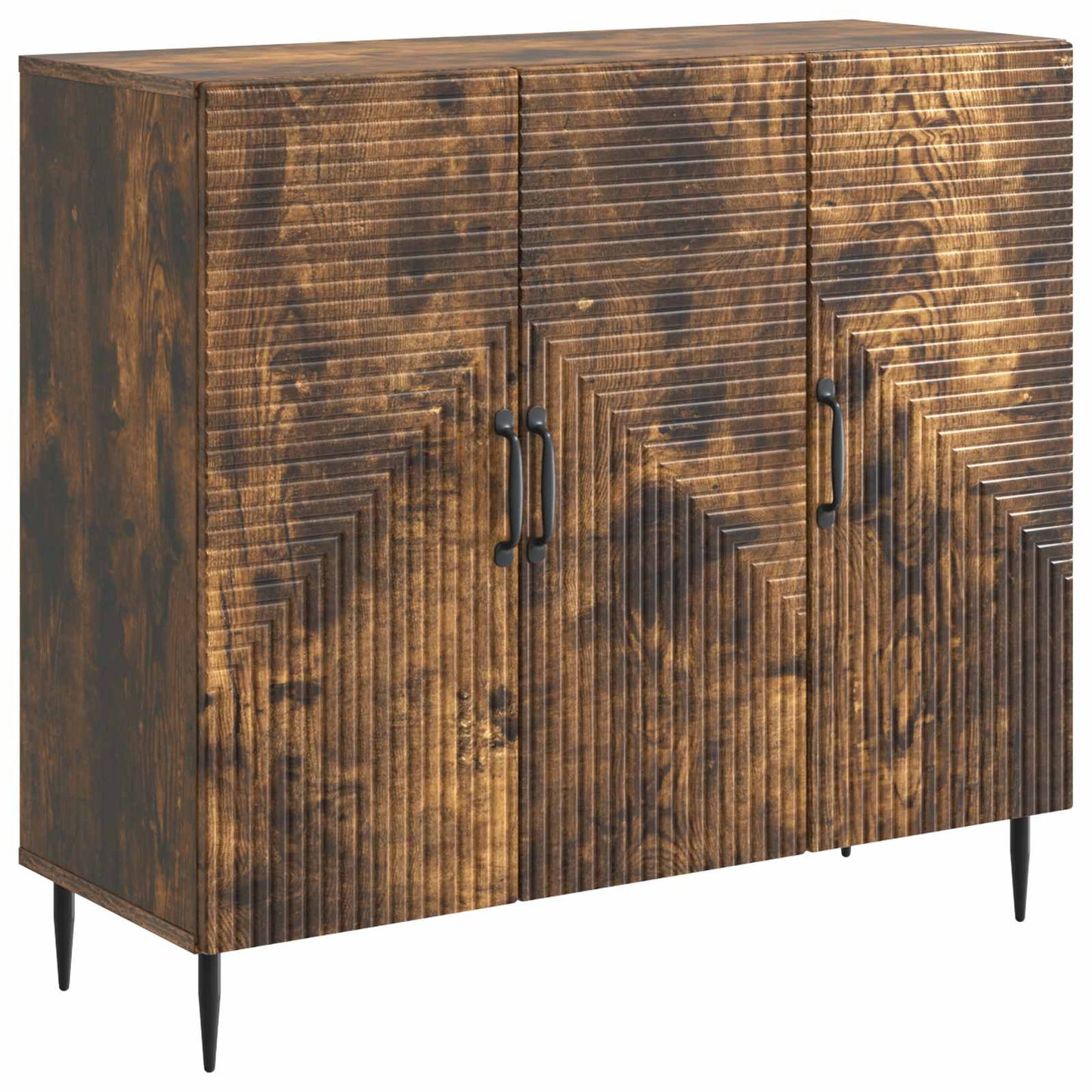Sideboard Røget eg 89 x 34,5 x 80 cm Konstrueret træ