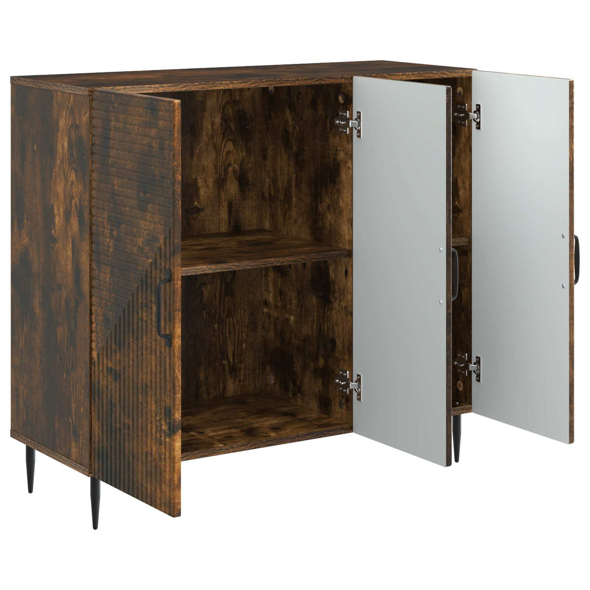 Sideboard Røget eg 89 x 34,5 x 80 cm Konstrueret træ