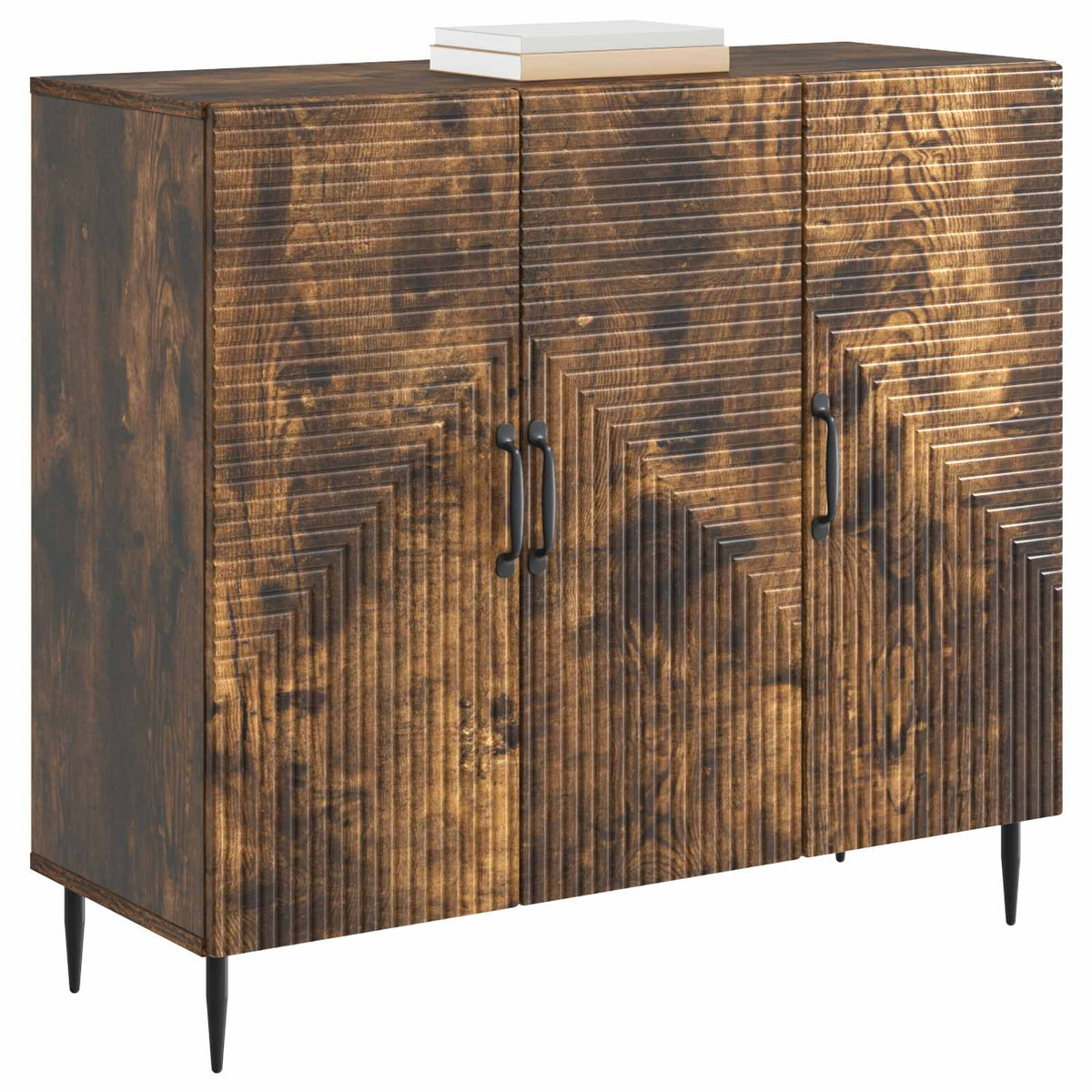 Sideboard Røget eg 89 x 34,5 x 80 cm Konstrueret træ