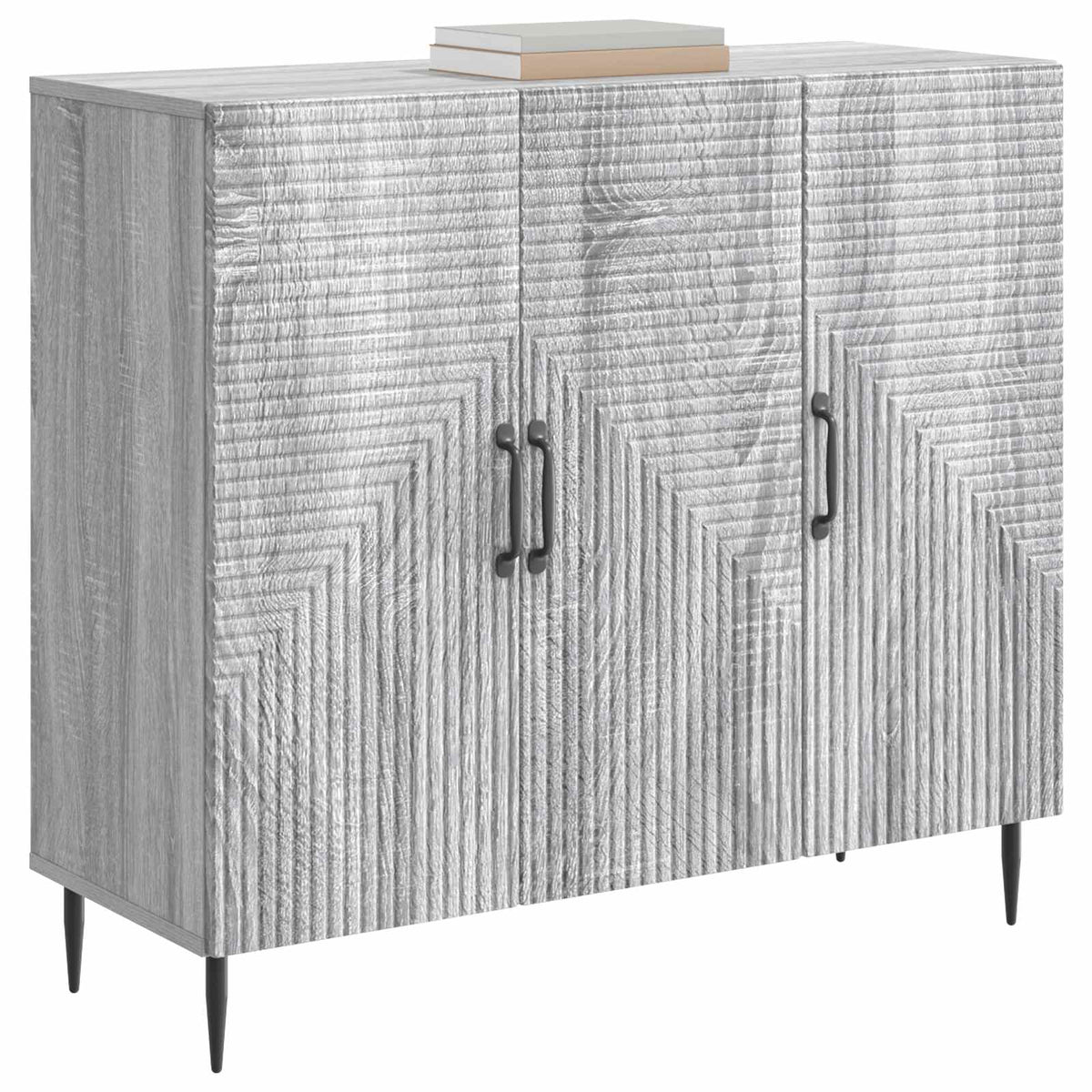 Sideboard Grå sonoma-eg 89 x 34,5 x 80 cm Konstrueret træ