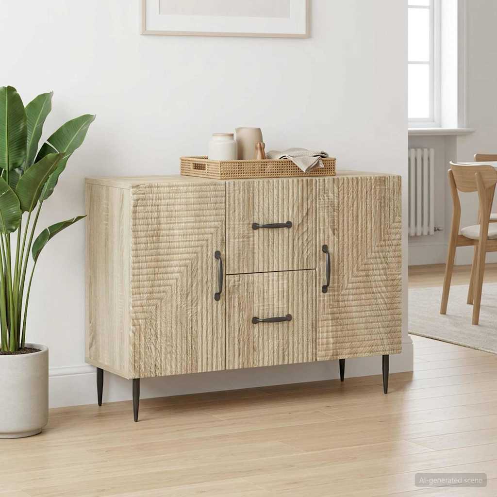 Sideboard Sonoma-eg 89 x 34,5 x 60 cm Konstrueret træ