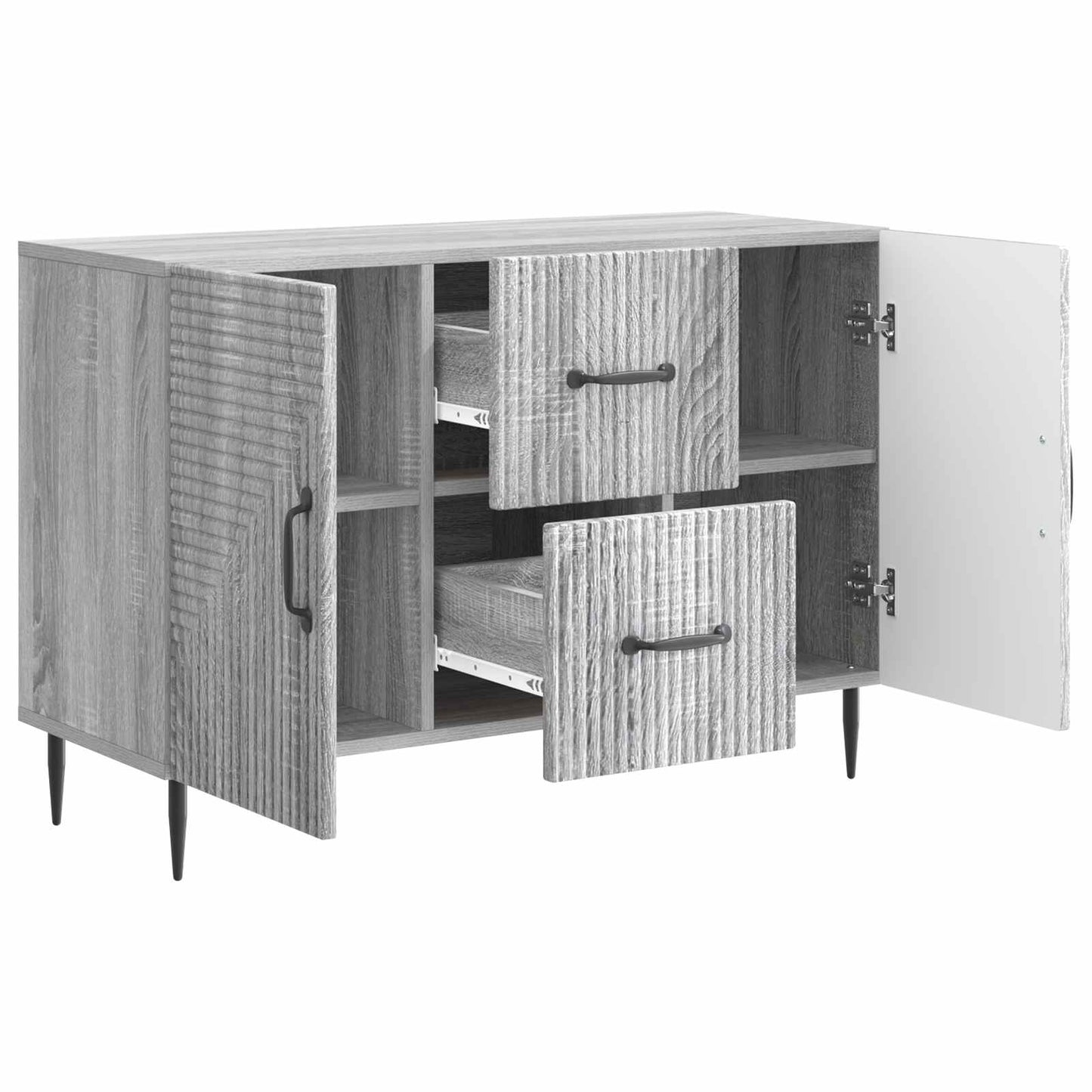 Sideboard Grå sonoma-eg 89 x 34,5 x 60 cm Konstrueret træ