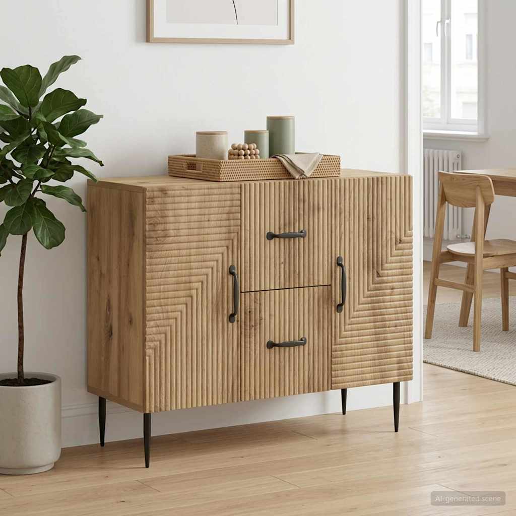 Sideboard Artisan-eg 89 x 34,5 x 60 cm Konstrueret træ