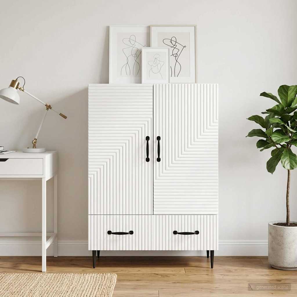 Sideboard Hvid 66 x 34,5 x 95 cm Konstrueret træ