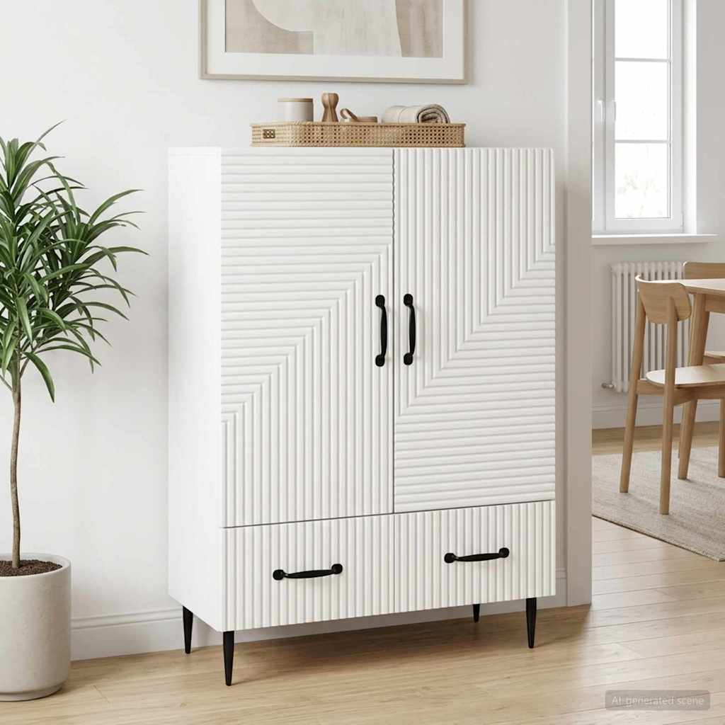 Sideboard Hvid 66 x 34,5 x 95 cm Konstrueret træ