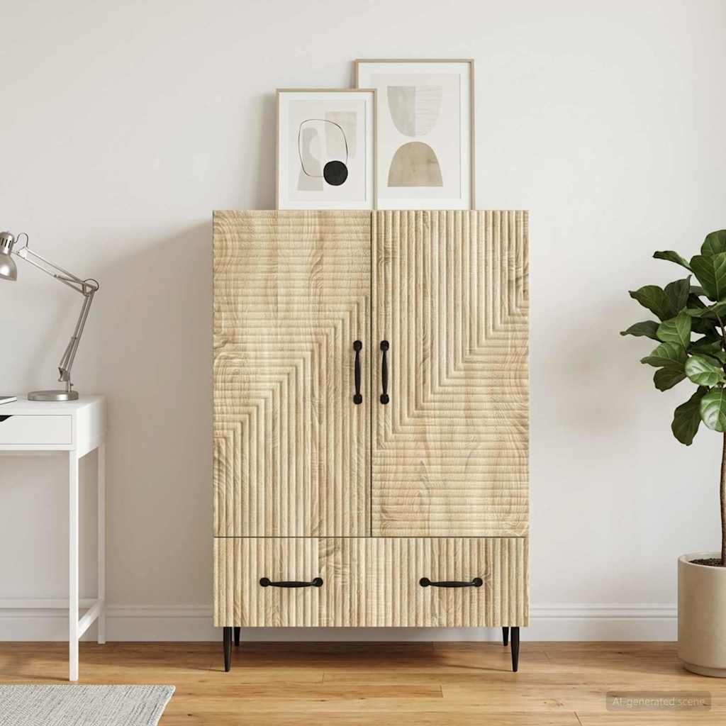 Sideboard Sonoma-eg 66 x 34,5 x 95 cm Konstrueret træ