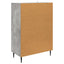 Sideboard med skuffe Betongrå 66 x 34,5 x 95 cm Konstrueret træ