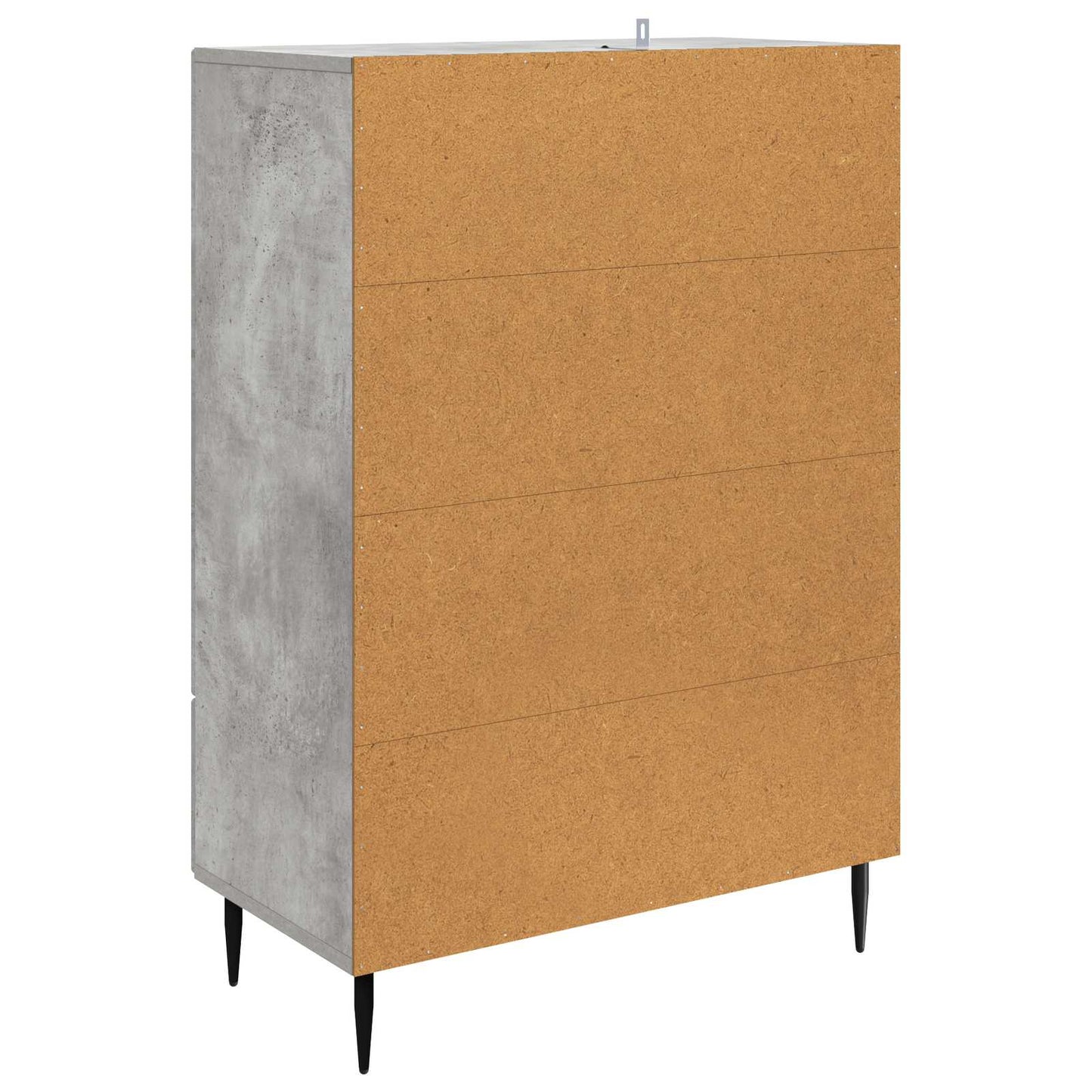 Sideboard med skuffe Betongrå 66 x 34,5 x 95 cm Konstrueret træ