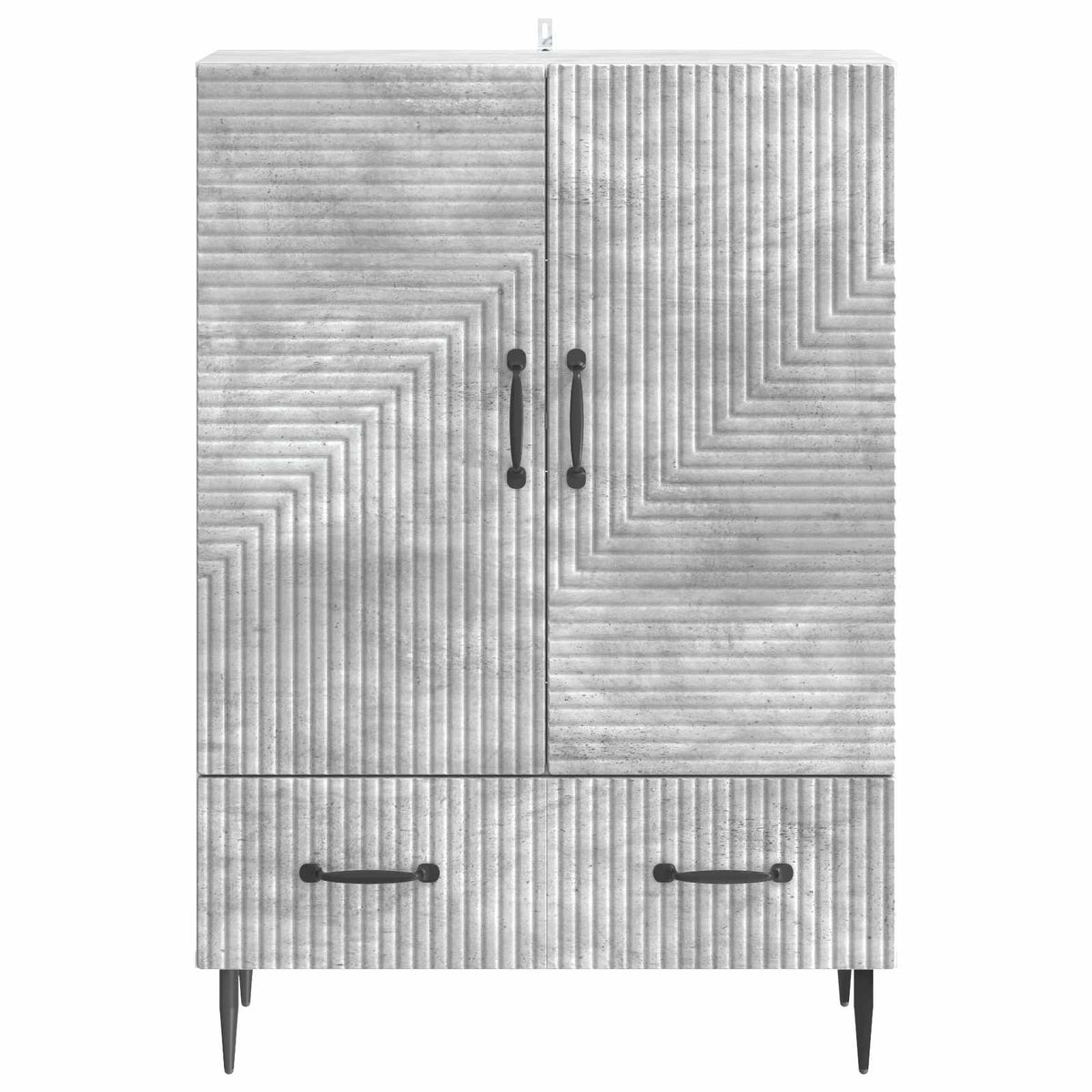 Sideboard med skuffe Betongrå 66 x 34,5 x 95 cm Konstrueret træ