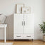 Sideboard Hvid højglans 66 x 34,5 x 95 cm Konstrueret træ