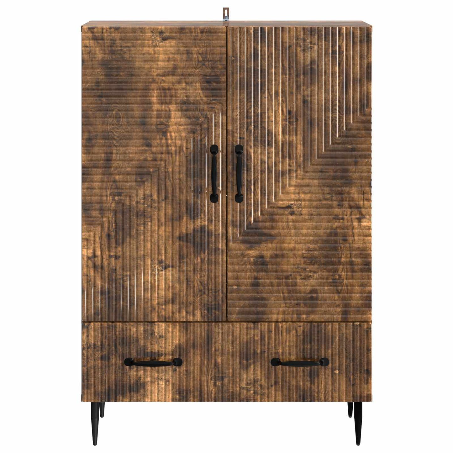 Sideboard med skuffe Røget eg 66 x 34,5 x 95 cm Konstrueret træ