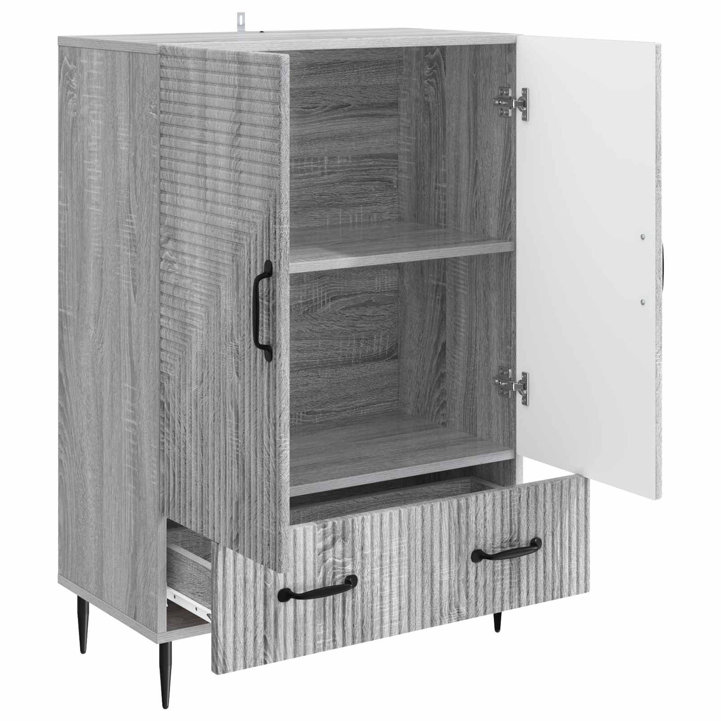Sideboard Grå sonoma-eg 66 x 34,5 x 95 cm Konstrueret træ