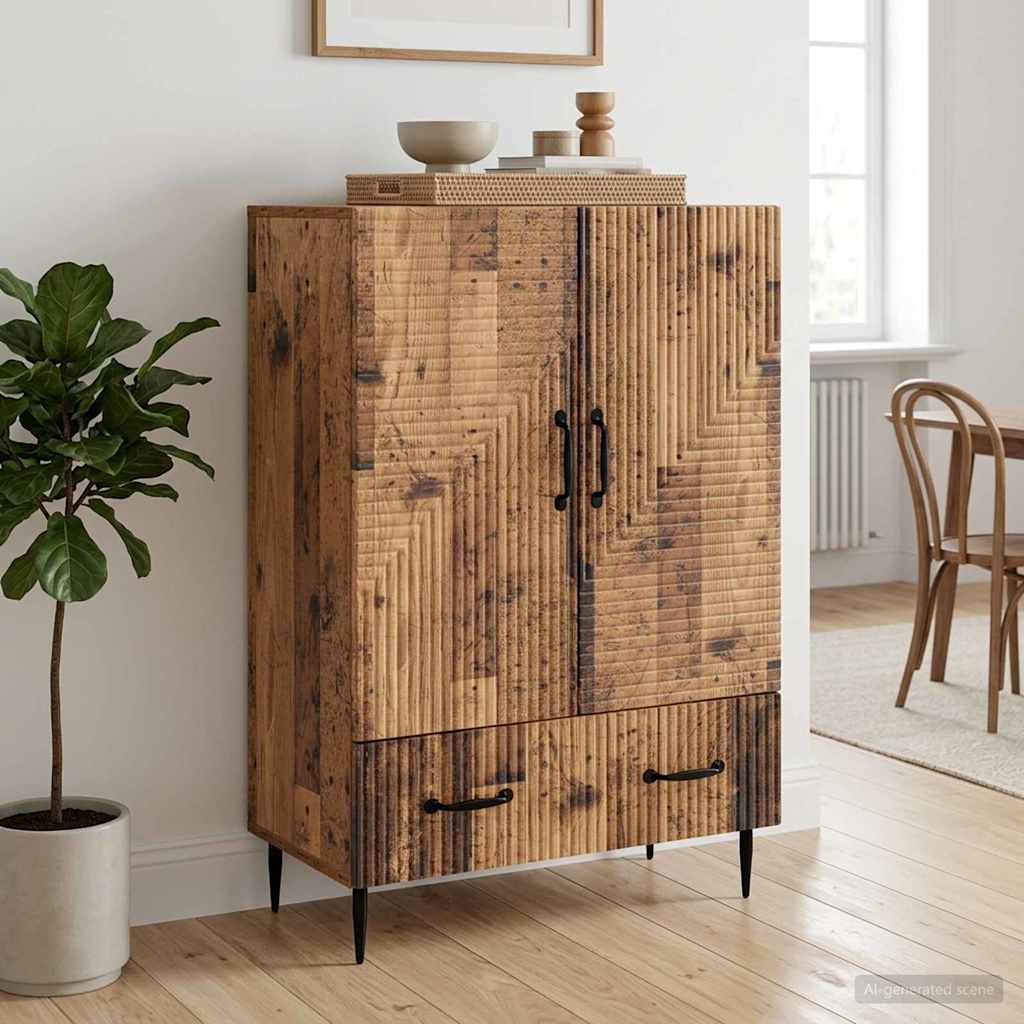Sideboard Gammelt træ 66 x 34,5 x 95 cm Konstrueret træ