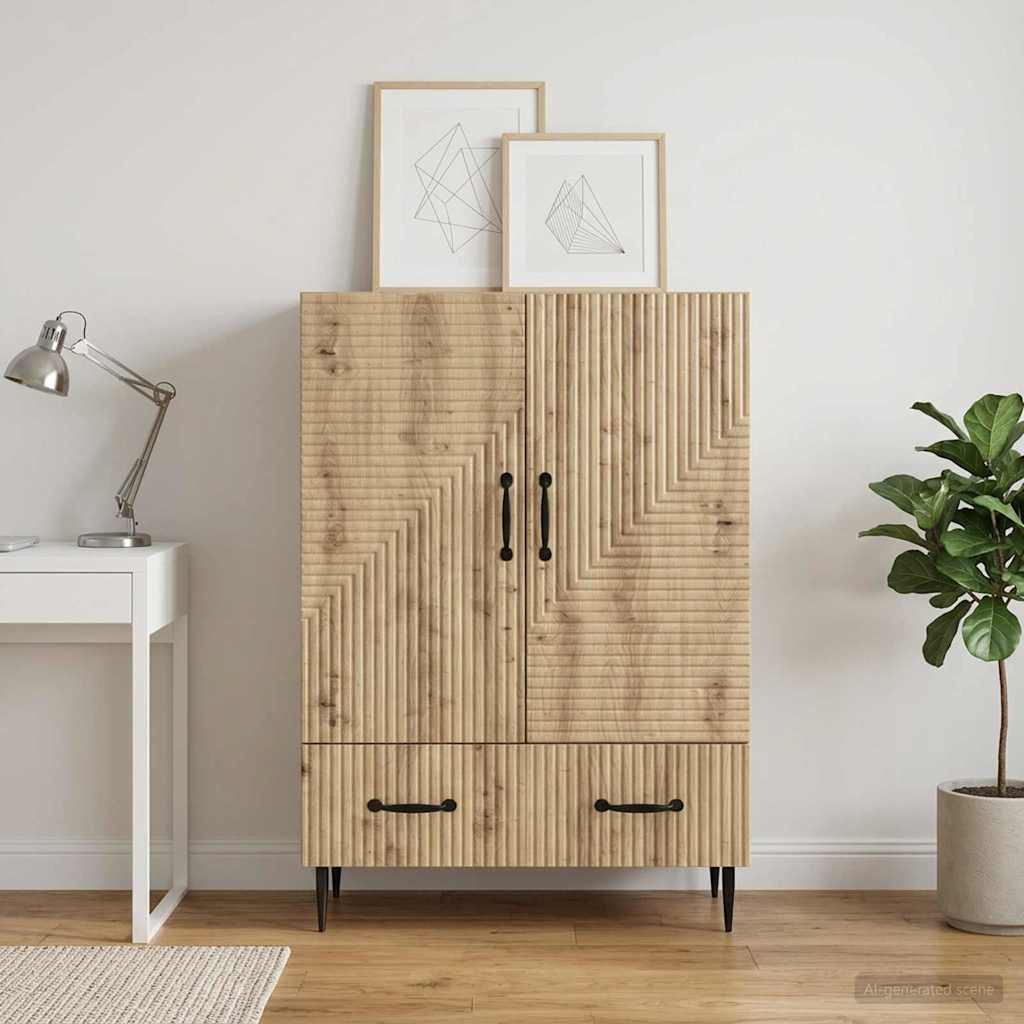 Sideboard Artisan-eg 66 x 34,5 x 95 cm Konstrueret træ