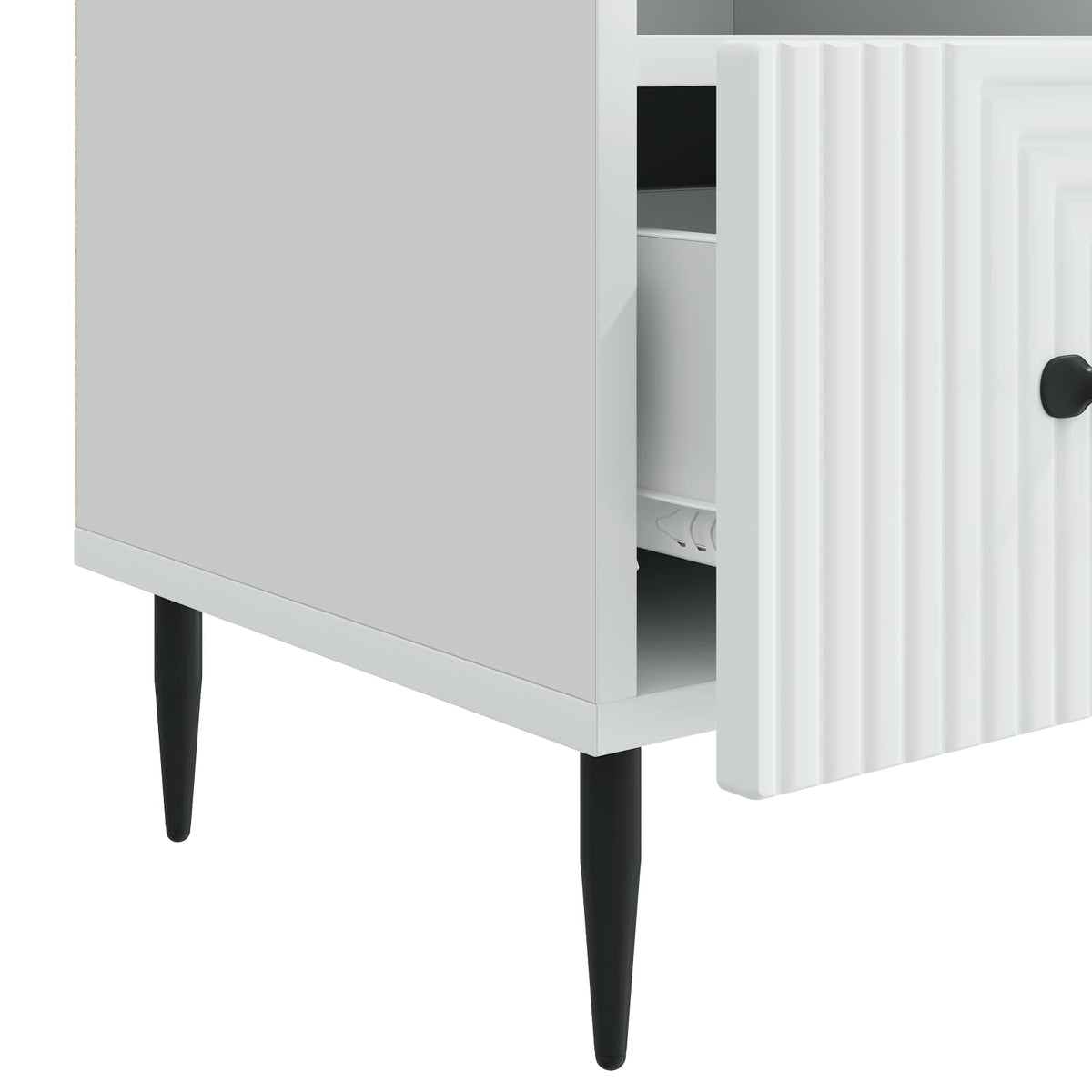 TV-skab med skuffe Hvid 102 x 34,5 x 50 cm Konstrueret træ