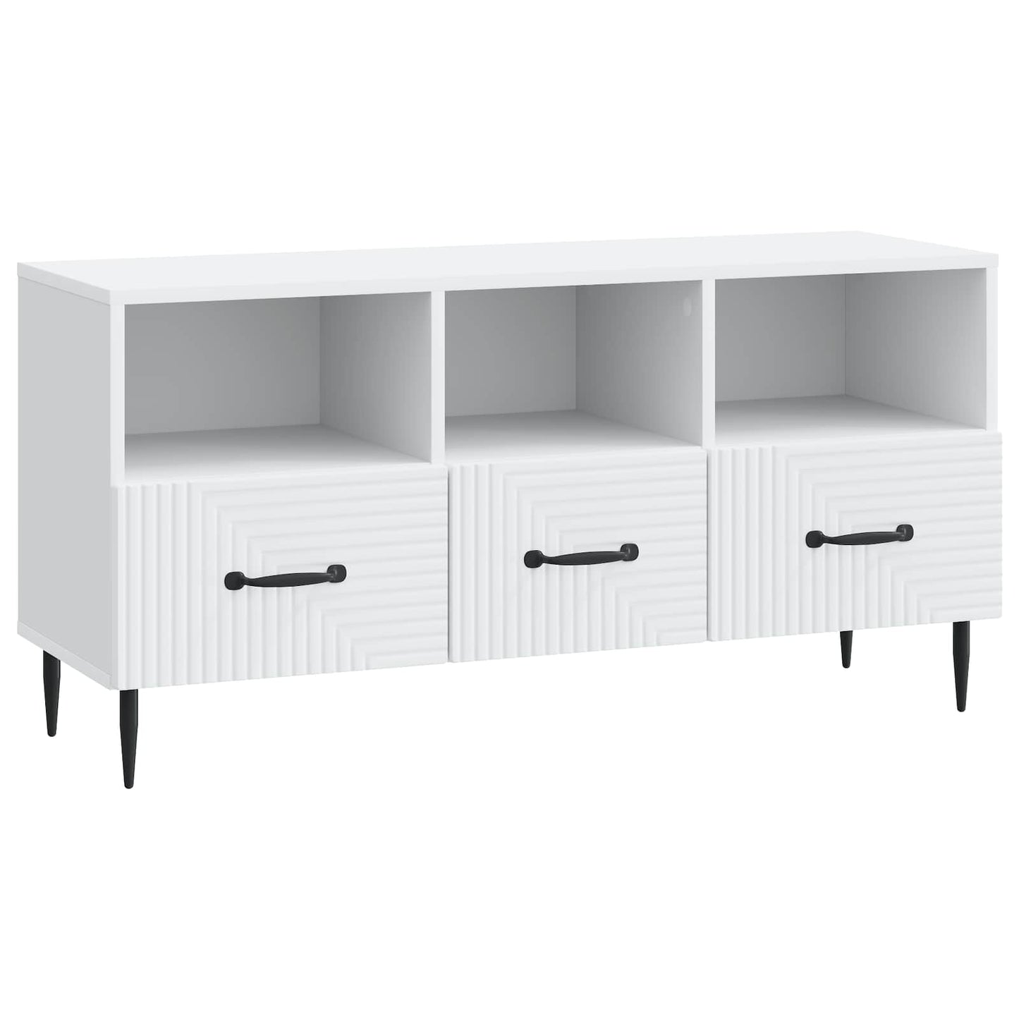 TV-skab med skuffe Hvid 102 x 34,5 x 50 cm Konstrueret træ