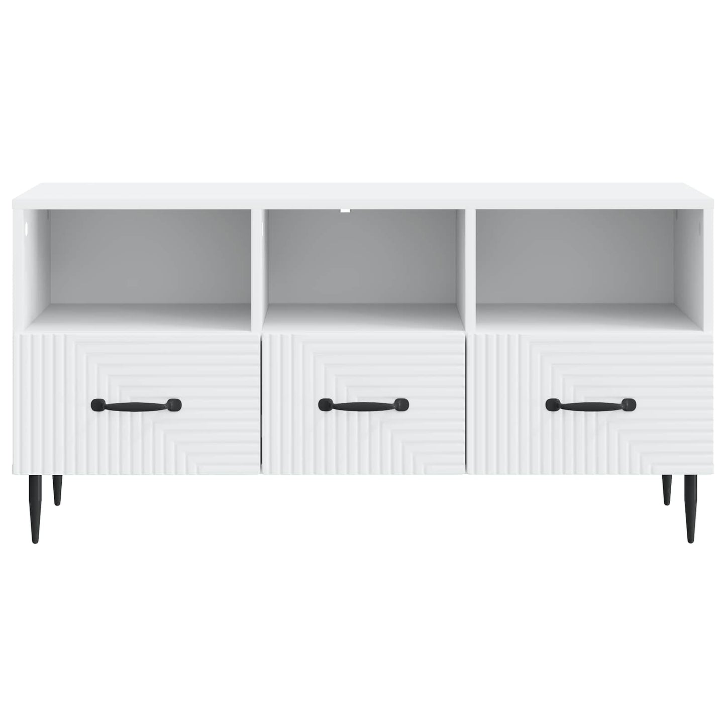 TV-skab med skuffe Hvid 102 x 34,5 x 50 cm Konstrueret træ