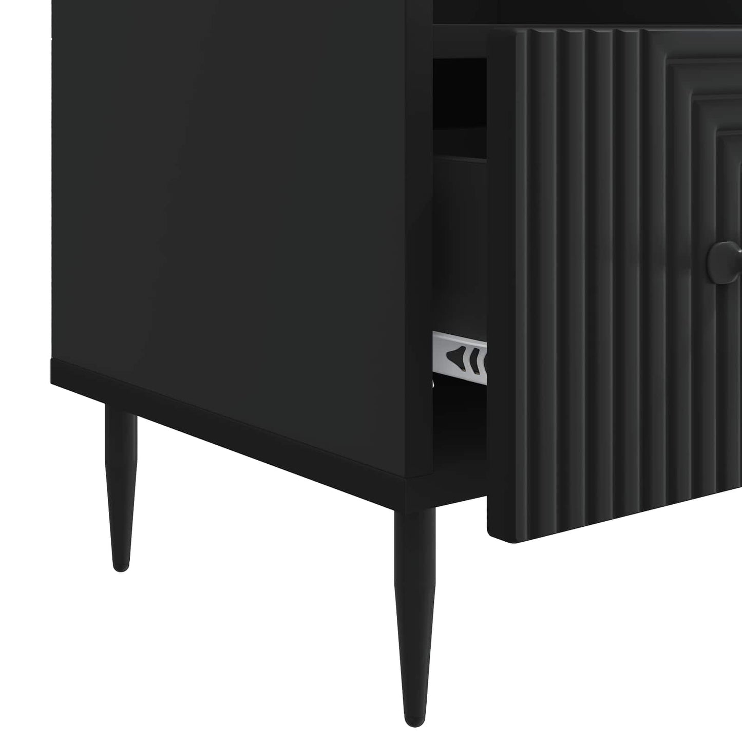 TV-skab med skuffe Sort 102 x 34,5 x 50 cm Konstrueret træ