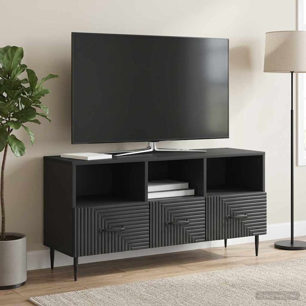 TV-skab med skuffe Sort 102 x 34,5 x 50 cm Konstrueret træ