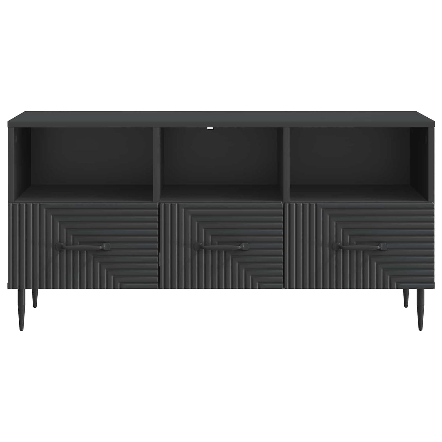 TV-skab med skuffe Sort 102 x 34,5 x 50 cm Konstrueret træ