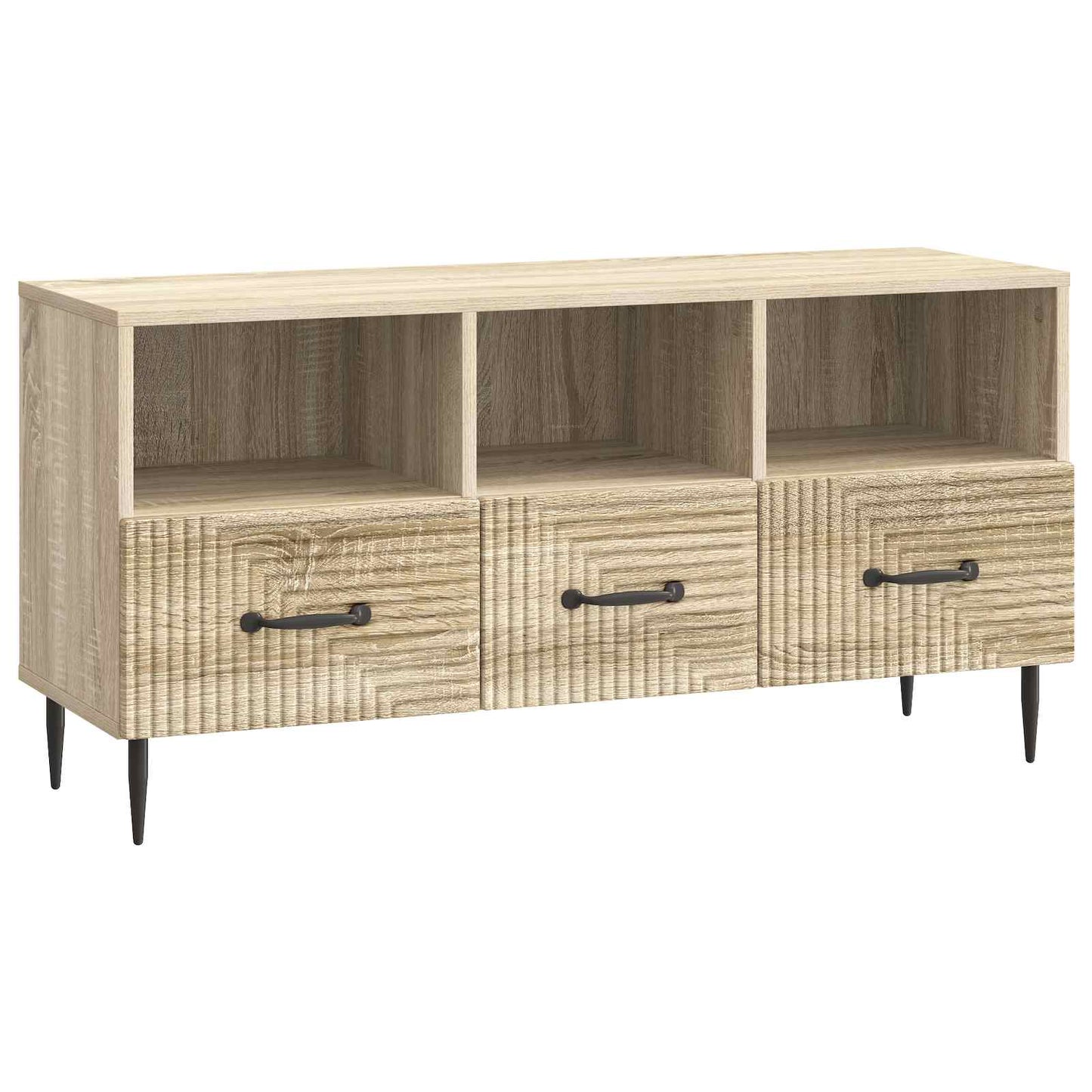 TV-skab med skuffe Sonoma-eg 102 x 34,5 x 50 cm Konstrueret træ