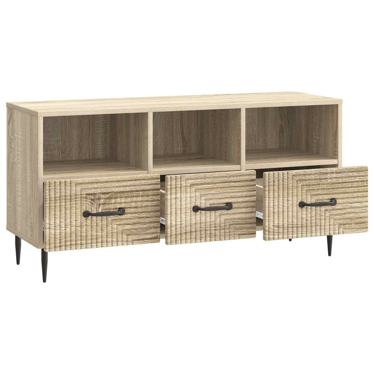 TV-skab med skuffe Sonoma-eg 102 x 34,5 x 50 cm Konstrueret træ