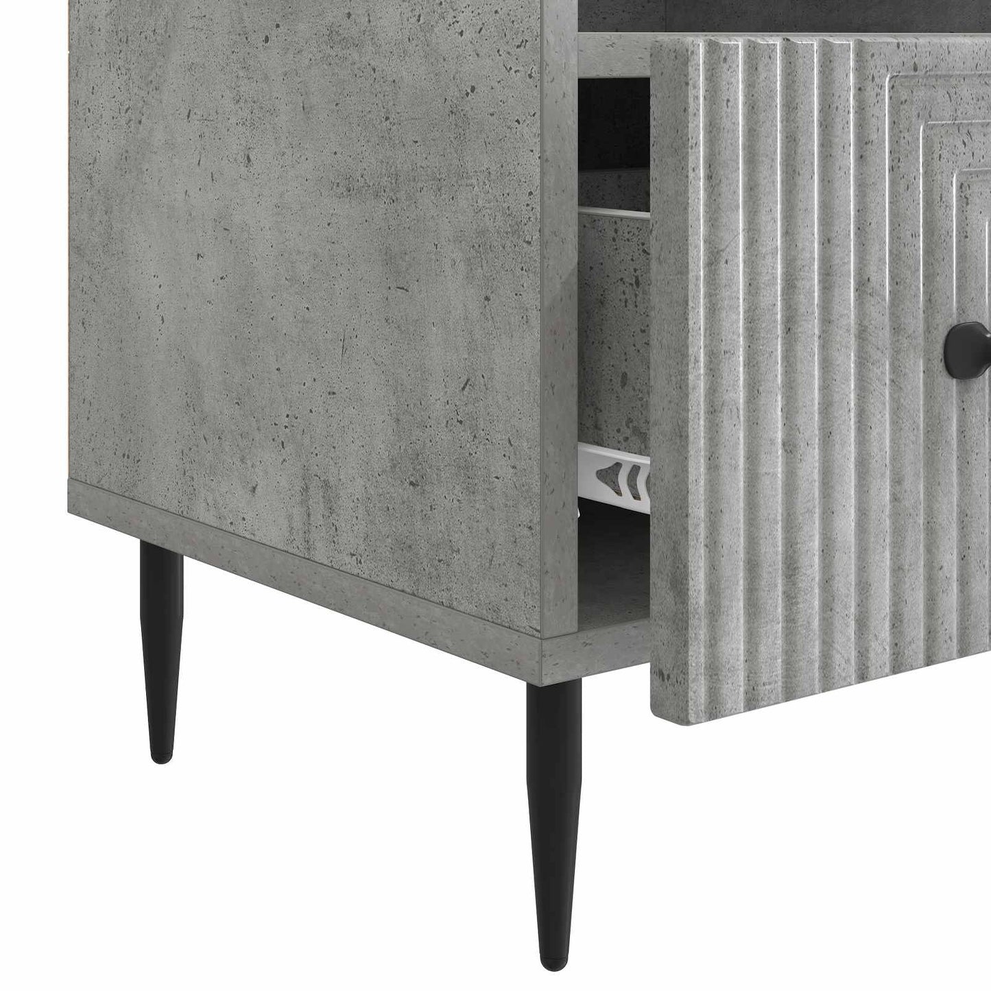 TV-skab med skuffe Betongrå 102 x 34,5 x 50 cm Konstrueret træ