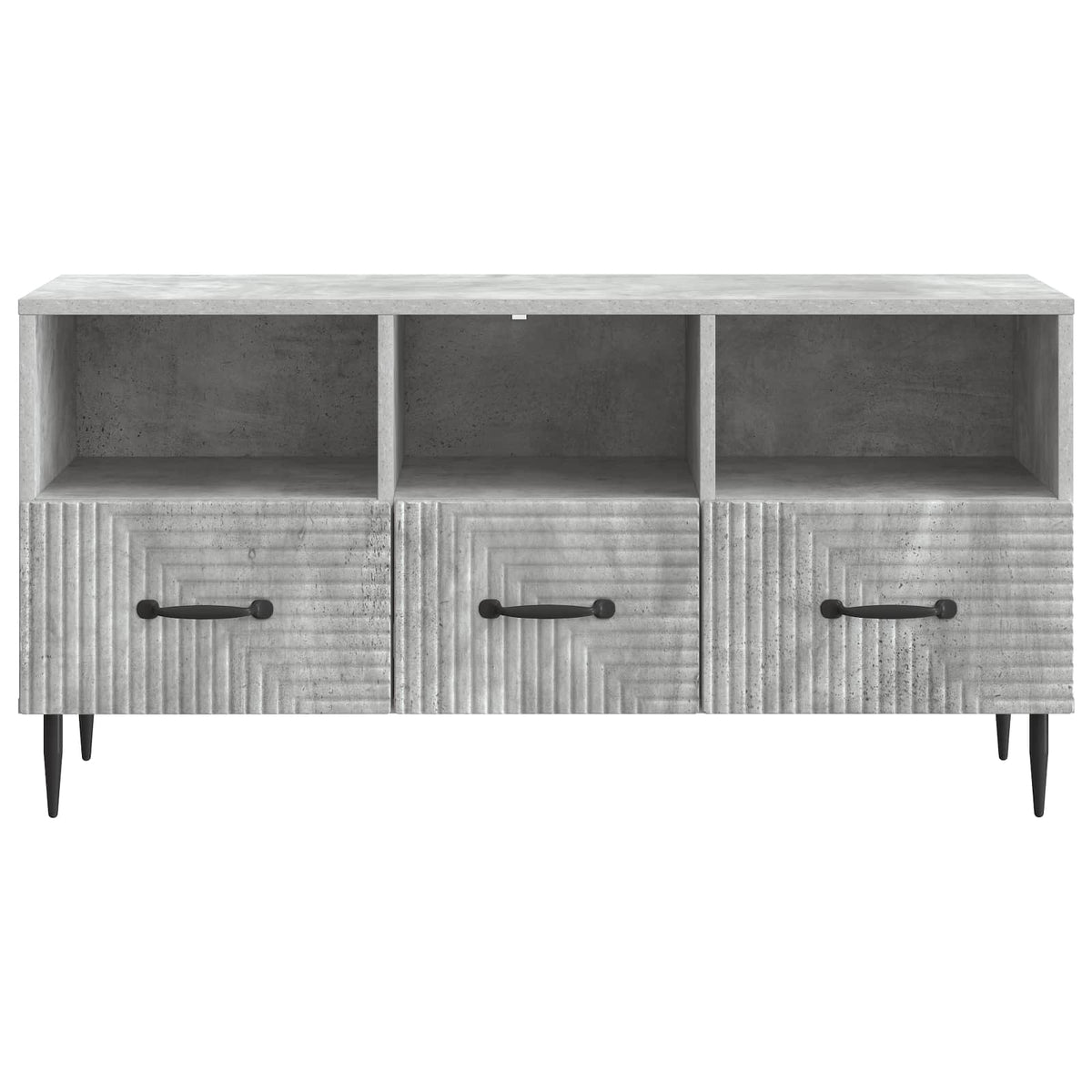 TV-skab med skuffe Betongrå 102 x 34,5 x 50 cm Konstrueret træ